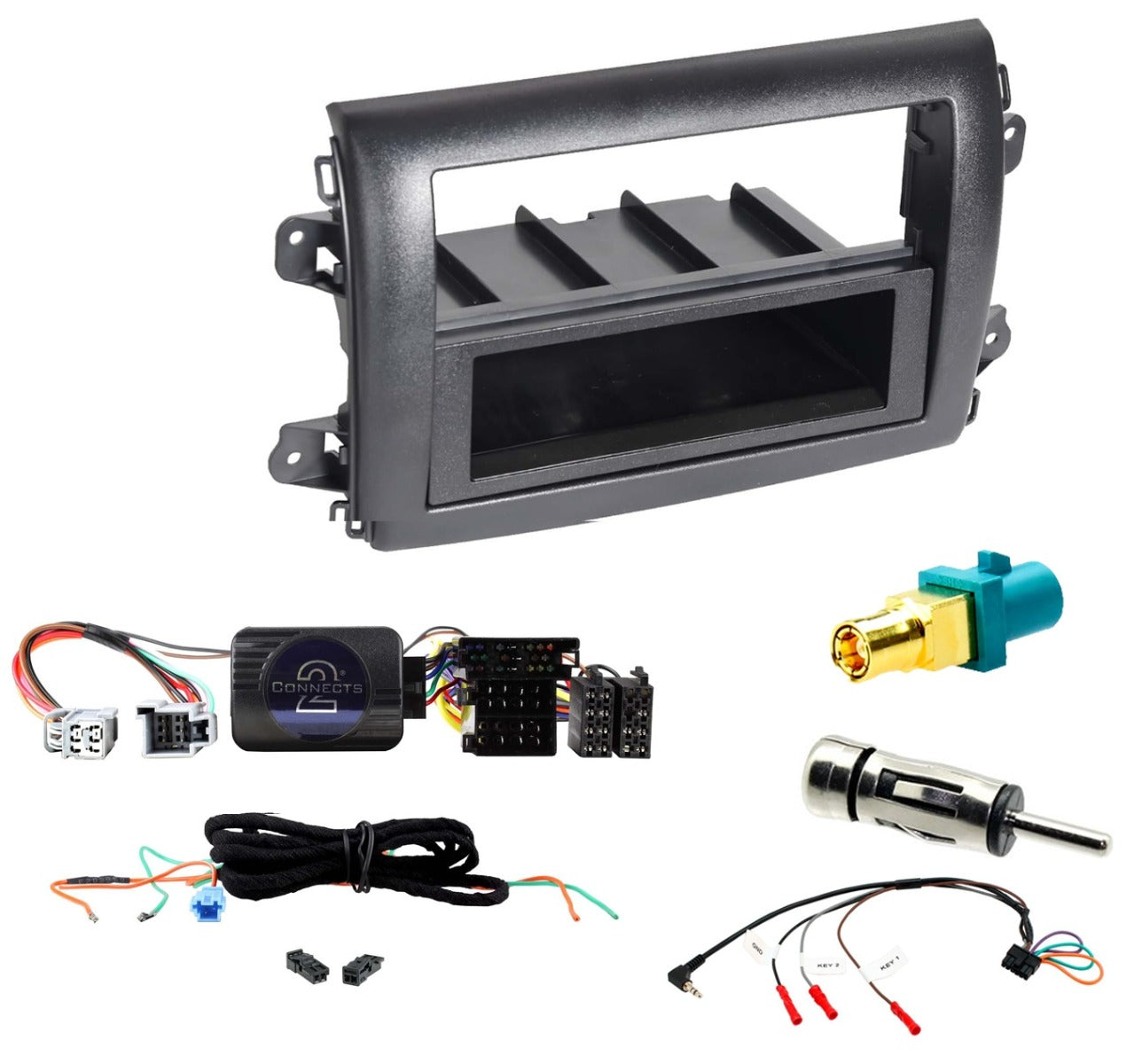 Fiat Ducato 8 Series 2021 Onwards Black Single / Double Din Car Stereo Fascia Fitting Kit for ILX-F115D, ILX-705D, ILX-F905D