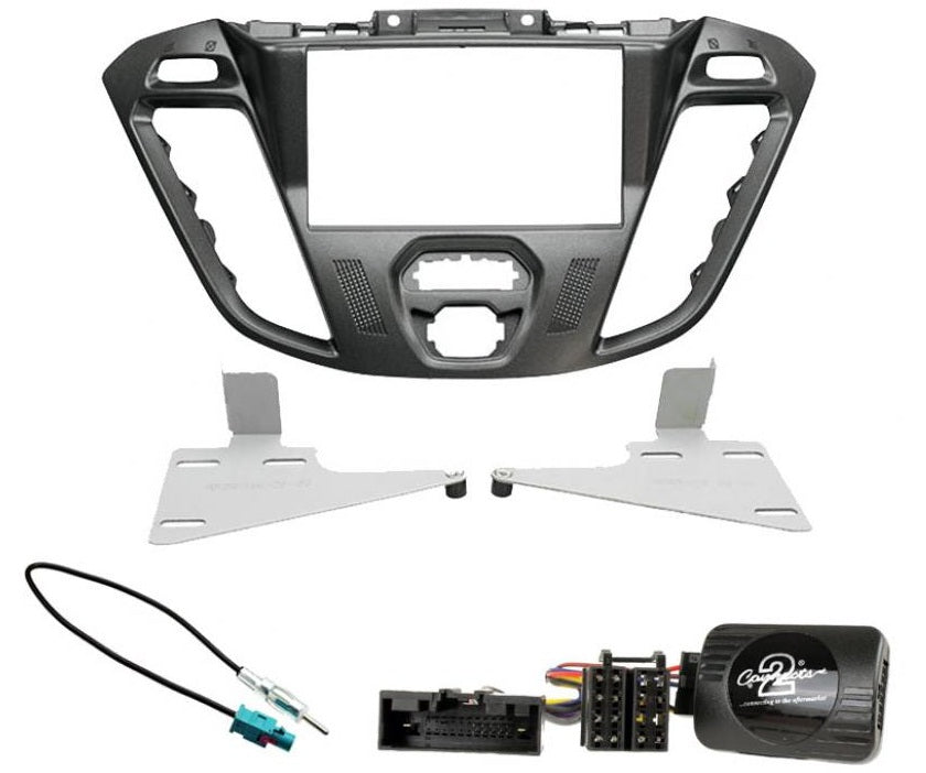 Ford Transit Custom 2012-2021 Pegasus  Double Din Car Stereo Fascia Stalk Antenna Kit