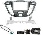 Ford Transit Custom 2012 onwards Nebula Piano Optic Double Din Car Stereo Fascia Stalk Antenna Kit