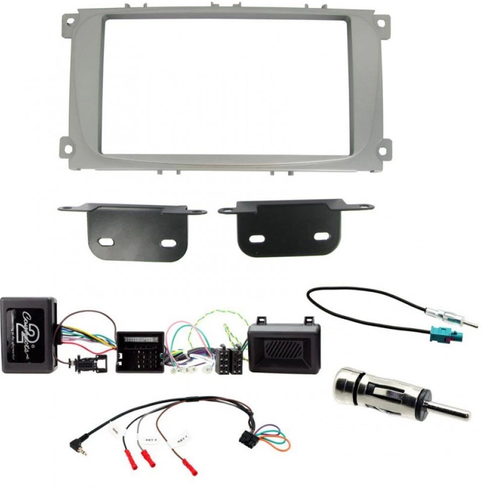 Ford S-Max, 2011 onwards Double Din Steering Wheel Interface Fascia Loom Antenna Kit