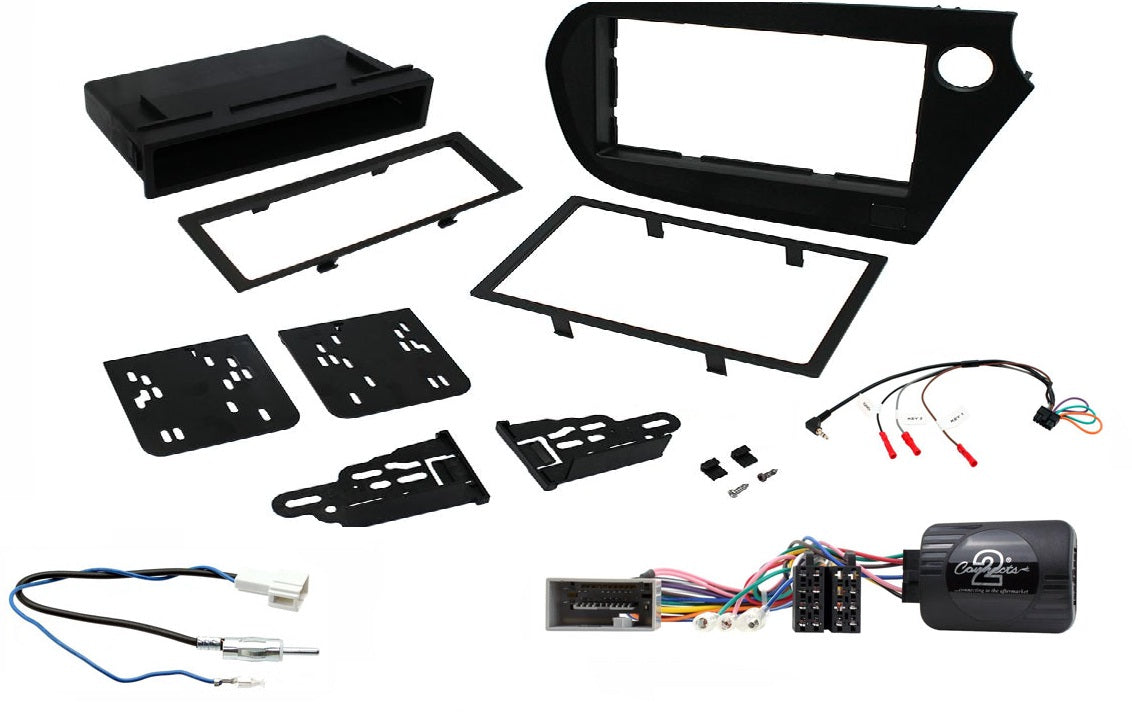 Honda Insight 2009-2015 Single/Double Din Stereo Fascia Steering Antenna Fitting & Wiring Kit