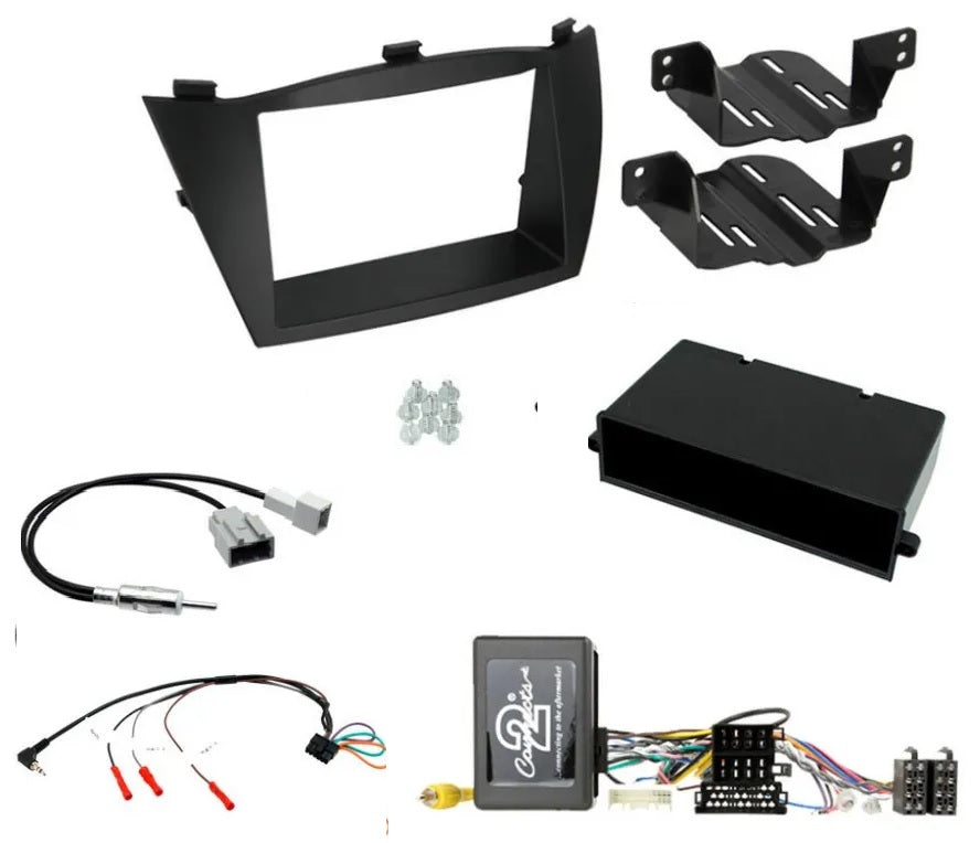 Hyundai ix35 2010 - 2013 With NAV Double/Single Din Fascia / Steering / Antenna / Camera Retention Stereo Fitting Kit