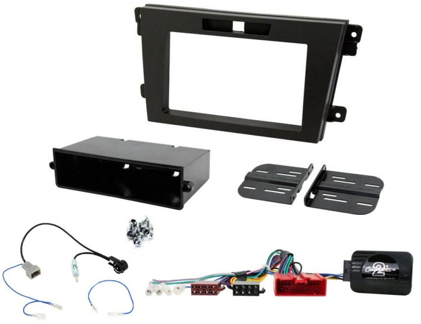 Mazda CX-7 2009-2012 Stereo Single or Double Din Fascia Steering Antenna Non BOSE Fitting Kit