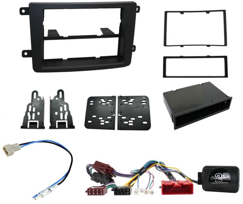 Mazda CX-9 2007 - 2015 Double / Single Din Stereo Fascia Steering Non BOSE Amplified Kit
