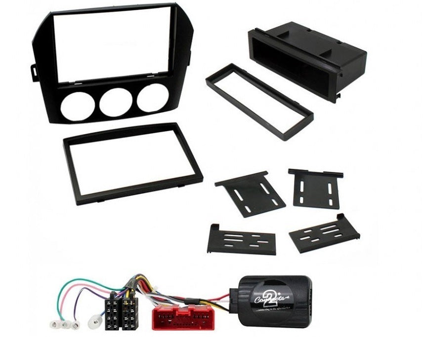 Mazda Miata, MX-5 Double or Single Din Car Stereo Fascia Steering Fitting Kit