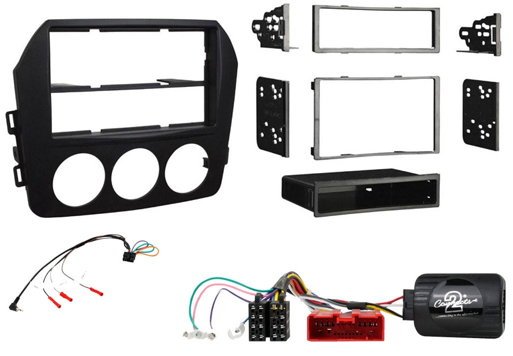 Mazda MX-5 2009-2015 NON BOSE Single / Double Din Fascia and Steering Control Fitting Kit