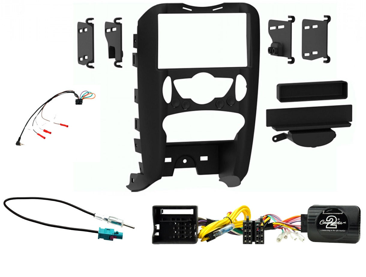 Mini Clubman, Convertible, Coupe, Hatch, Roadster R55, R56, R57, R58, R59 With Manual Climate Control Double Din / Steering / Antenna Fitting Kit No Parking Sensors