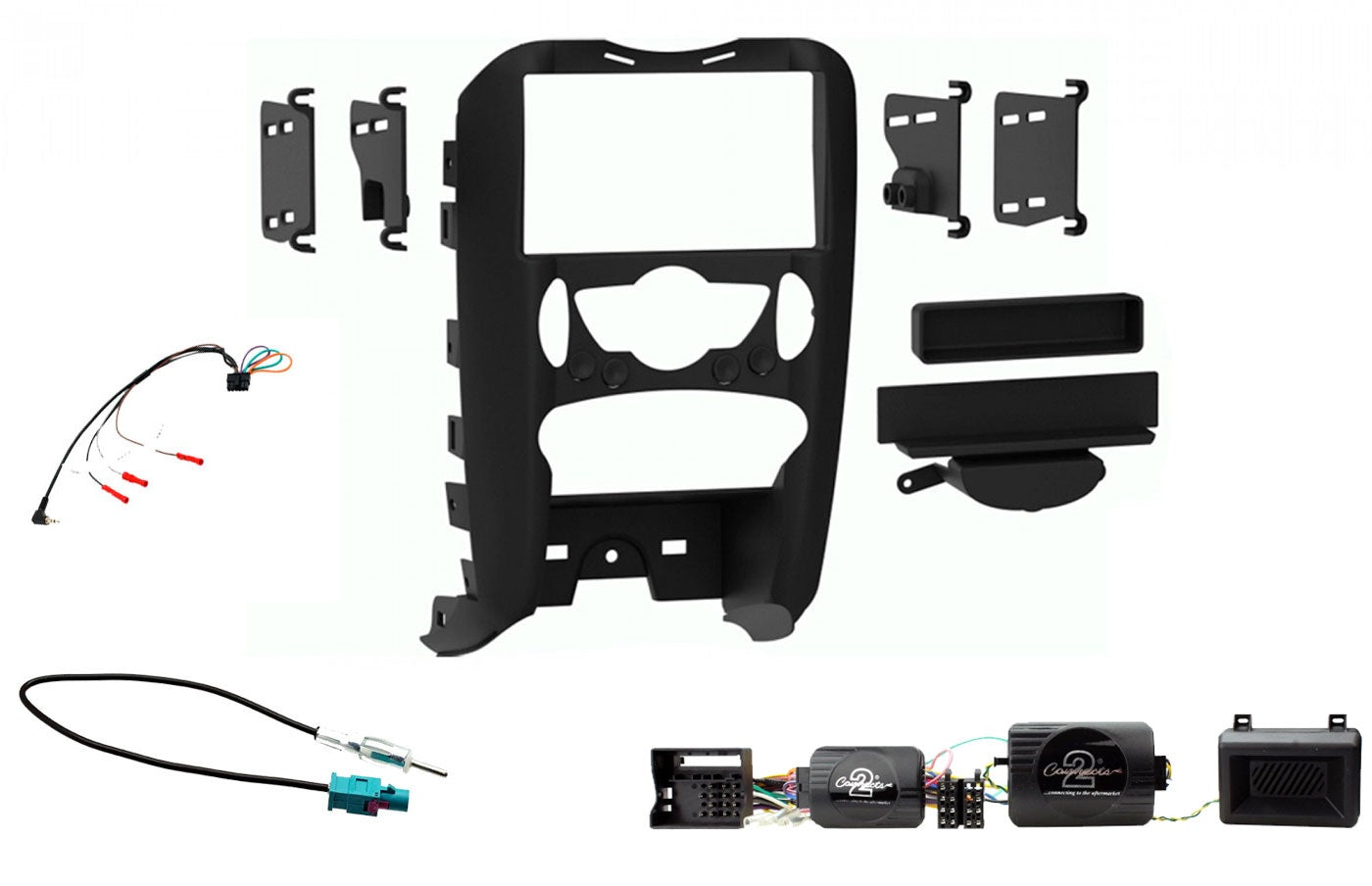 Mini Clubman,  Convertible, Coupe, Hatch, Roadster R55, R56, R57, R58, R59 With Manual Climate Control Double Din / Steering / Antenna Fitting Kit With Parking Sensors