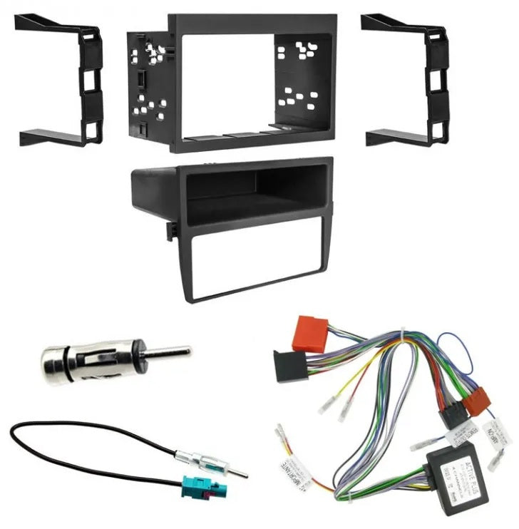 Porsche 911, Boxster 1997-2004 Double Din Fascia / with Analogue Amp / Antenna Fitting Kit