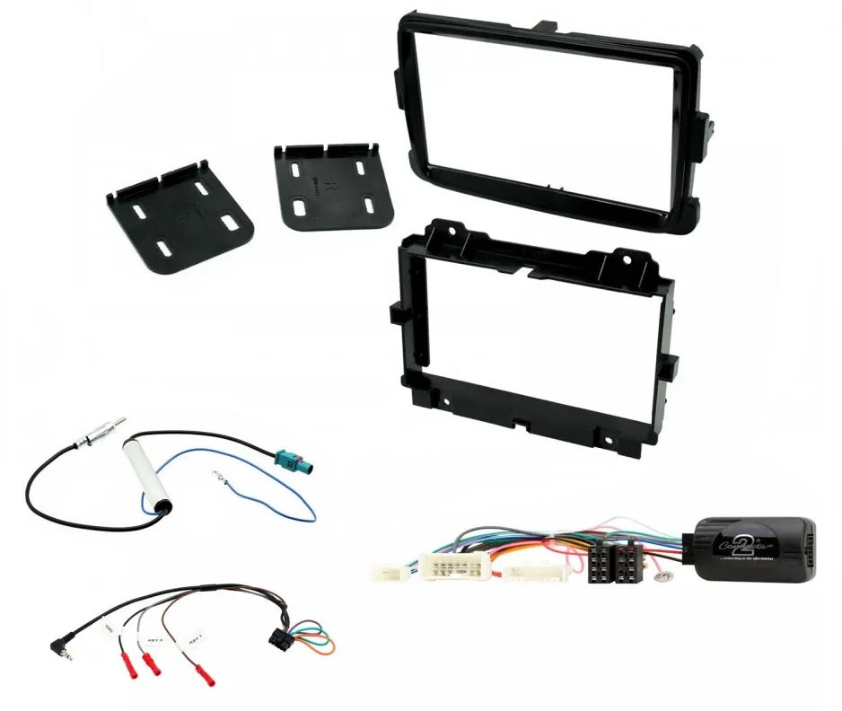 Renault Captur 2013-2017 Double Din Stereo Fascia Steering Antenna Fitting Kit