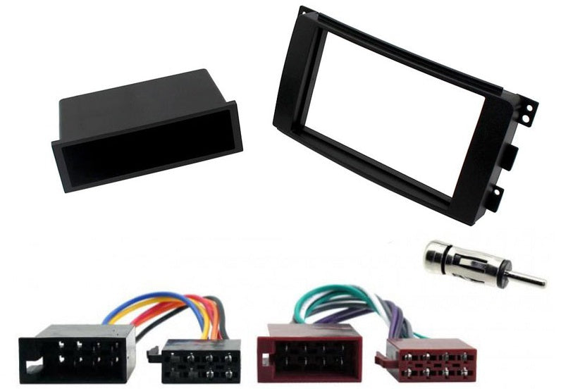 Smart For Two 2007-2010 Black Single/Double Din Fascia Panel Fitting Kit