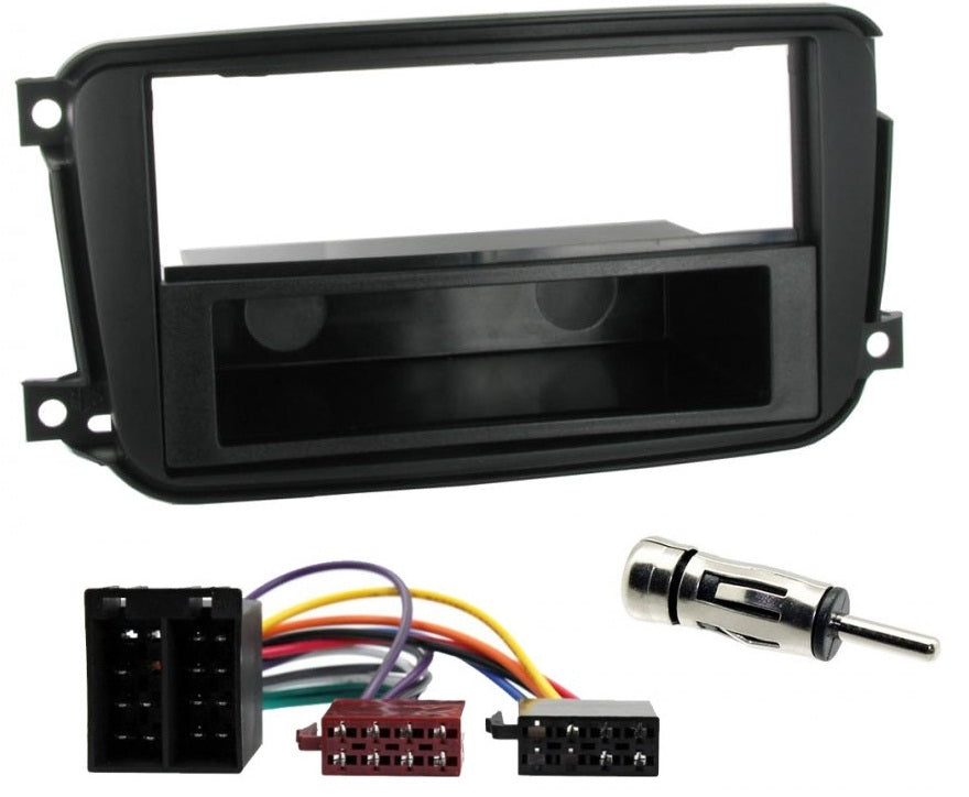 Smart For Two 2010-2014 Black Single Din Fascia Panel Fitting Kit