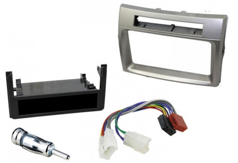 Toyota Corolla Verso 2004-2007 Silver Single Din Fascia Fitting Kit Silver