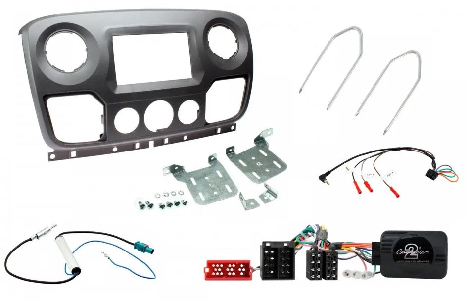 Vauxhall Movano 2010 - 2017 Type 2 Double Din Fascia / Steering / Antenna Fitting Kit