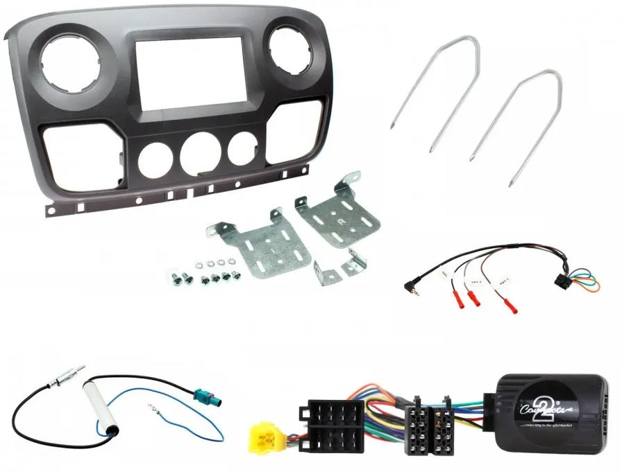 Vauxhall Movano 2010 - 2017 Type 3 Double Din Fascia / Steering / Antenna Fitting Kit
