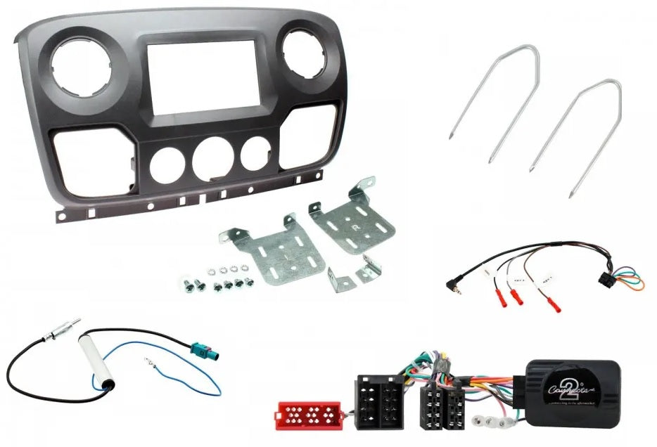 Vauxhall Movano 2010 - 2017 Type 4 Double Din Fascia / Steering / Antenna Fitting Kit