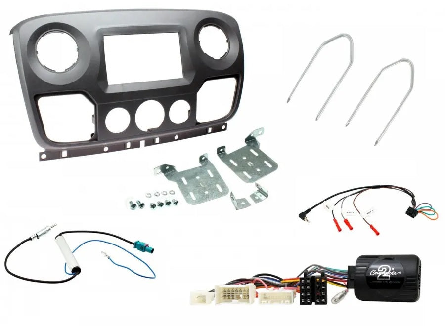 Vauxhall Movano 2010 - 2017 Type 6 Double Din Fascia / Steering / Antenna Fitting Kit