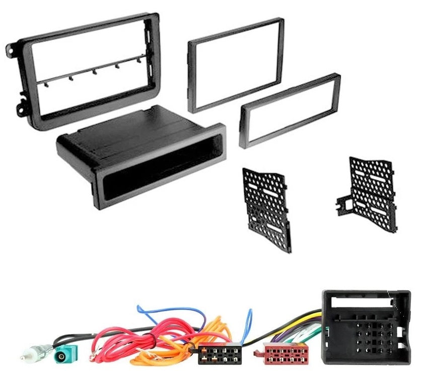 Skoda Fabia, Octavia II, Rapid, Roomster Single/Double Din Stereo Fascia Wiring Fitting Kit