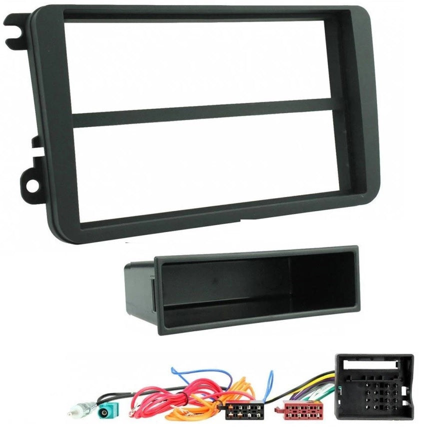 VW Caddy, EOS, Golf, Jetta, Passat, Polo, Touran Car Stereo Single Din Fascia Antenna Fitting Kit