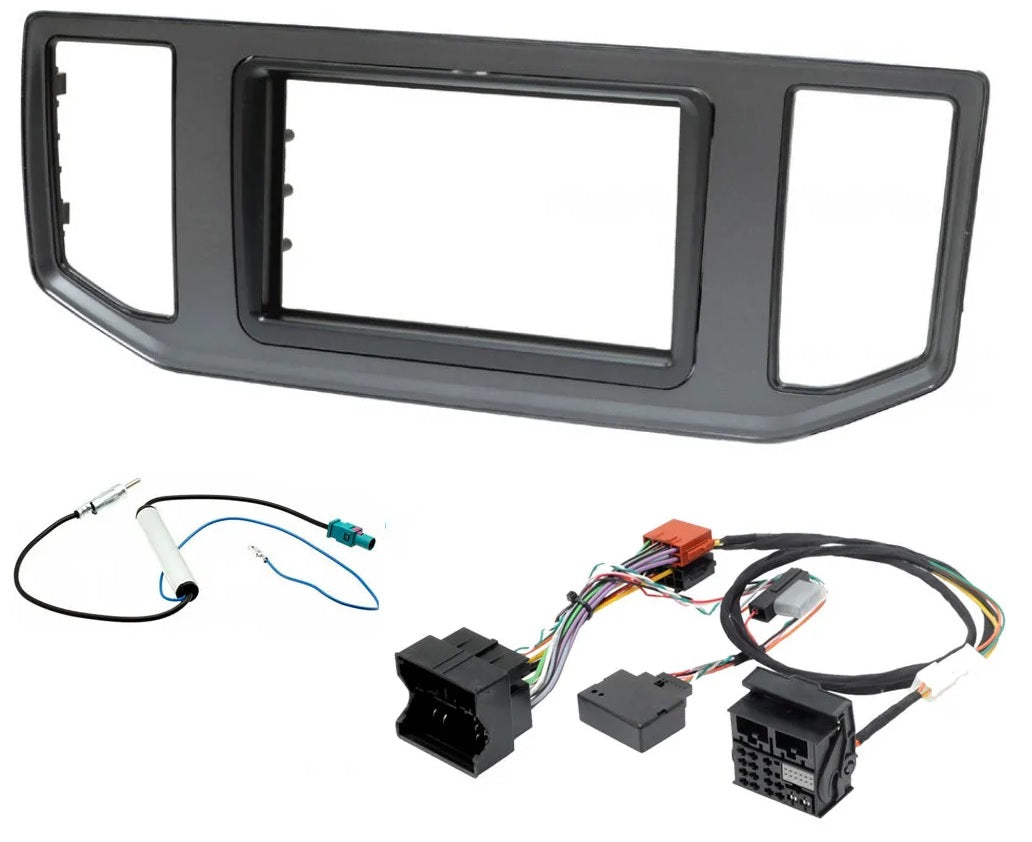 Volkswagen Crafter 2nd Gen 2017 onwards Double Din Fascia / Harness / Antenna Adapter Fitting Kit
