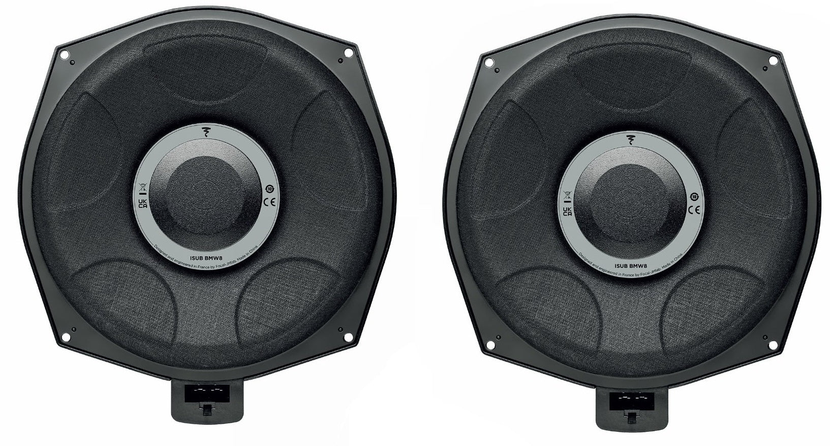 Focal ISUBBMW 2 - 8" Underseat 2-Ohm Subwoofer Kit for BMW Twin Pack