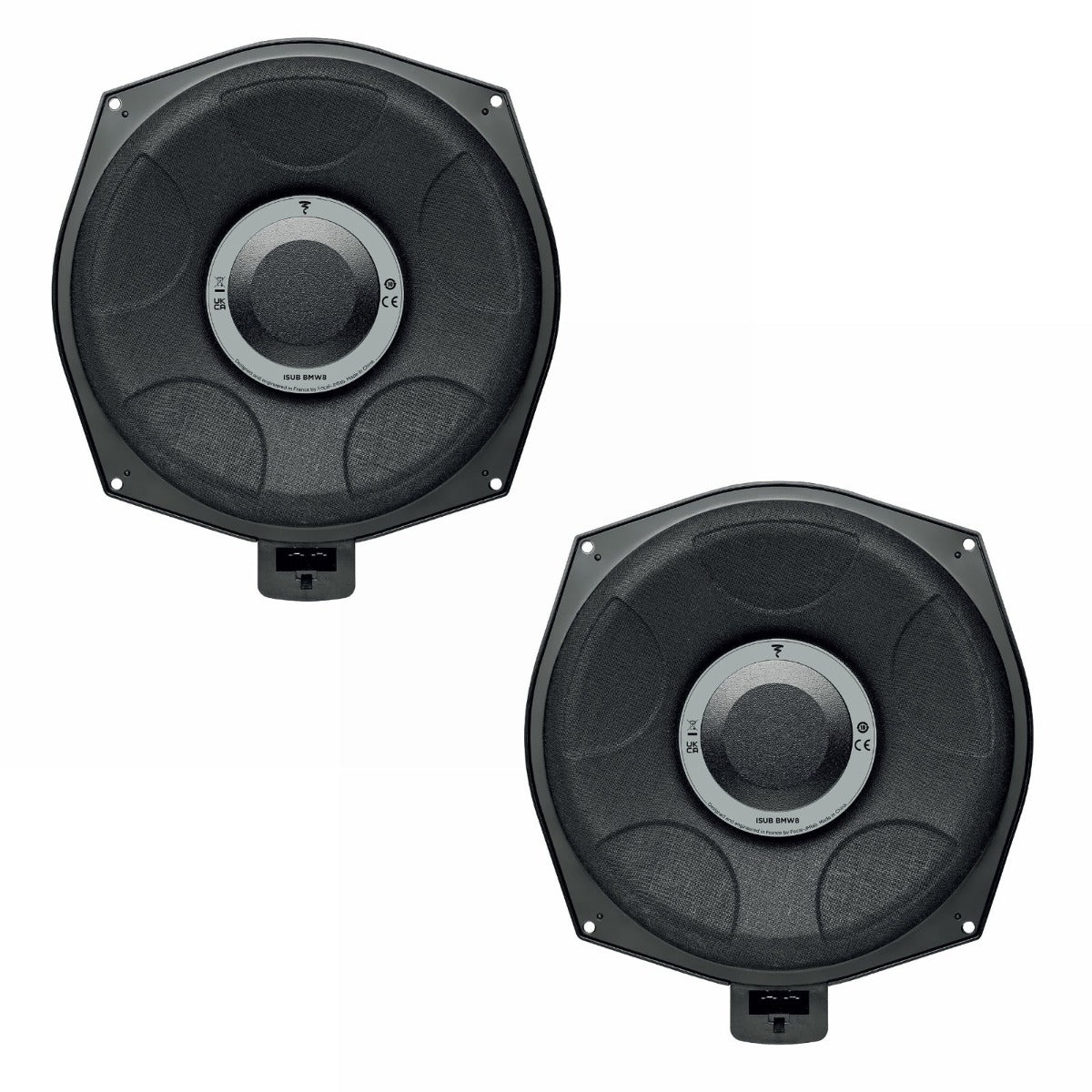 Focal ISUBBMW 2 - 8" Underseat 2-Ohm Subwoofer Kit for BMW Twin Pack