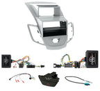 Ford Fiesta 2008 - 2012 Silver Double / Single Din Fascia / Steering / Antenna Fitting Kit