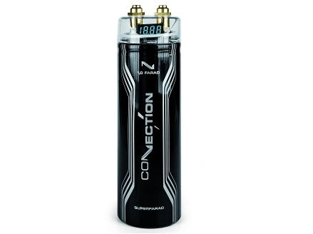 Connection by Audison FSF 1.0DGT First Capacitor 1.0 FARAD With Digital Voltmeter