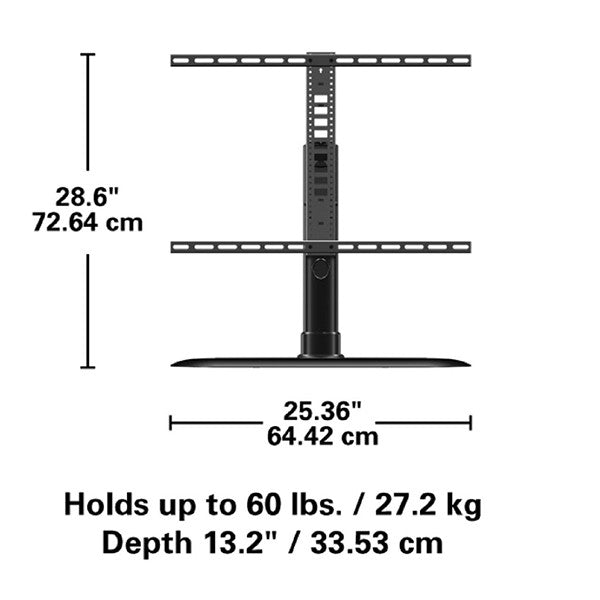 Sanus FTVS1-B2 Universal 32 - 65 inch TV Pedestal Swivel Stand (Black)