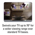 Sanus FTVS1-B2 Universal 32 - 65 inch TV Pedestal Swivel Stand (Black)