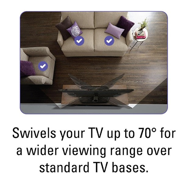 Sanus FTVS1-B2 Universal 32 - 65 inch TV Pedestal Swivel Stand (Black)