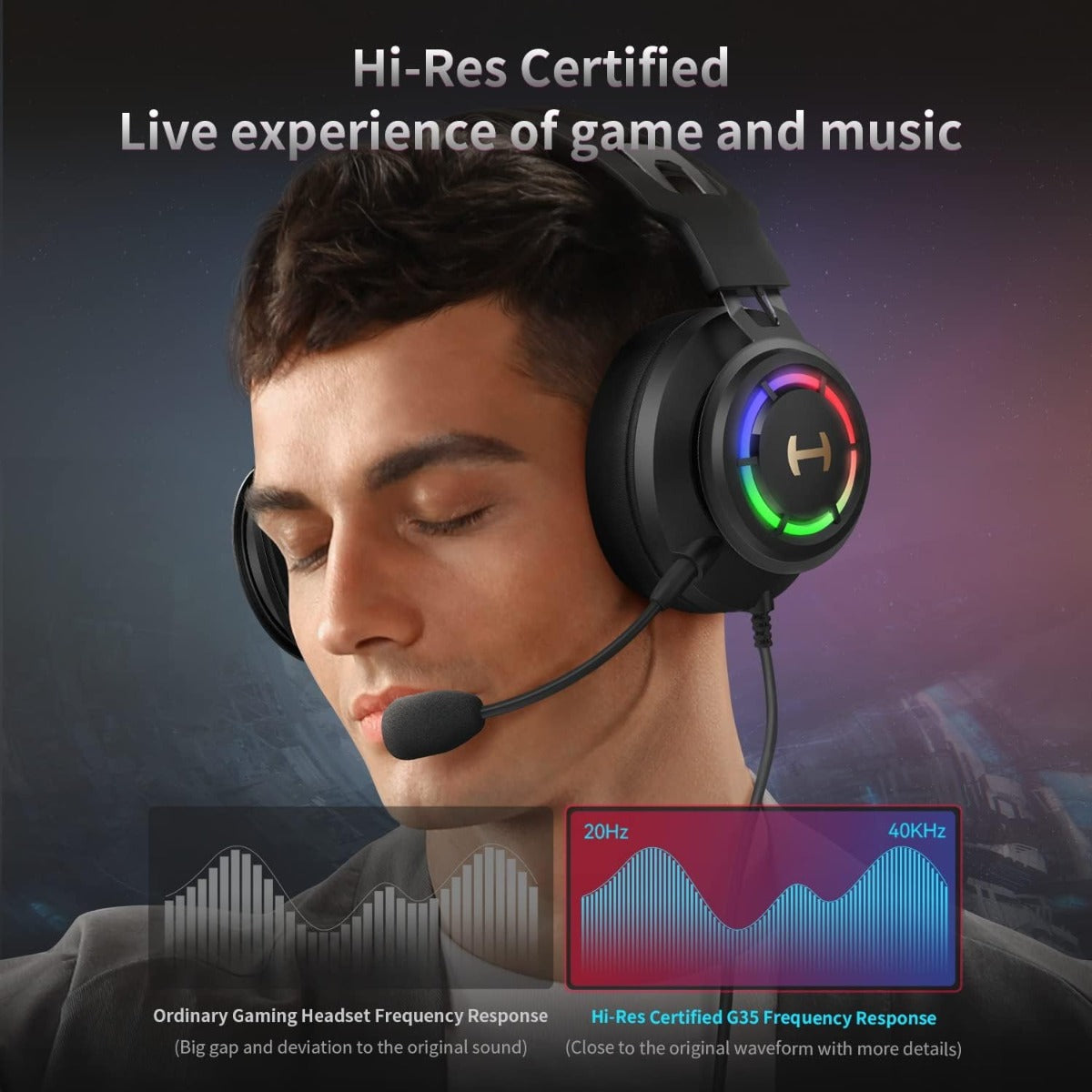 EDIFIER G35 7.1 Surround Sound USB Gaming Headset - Black