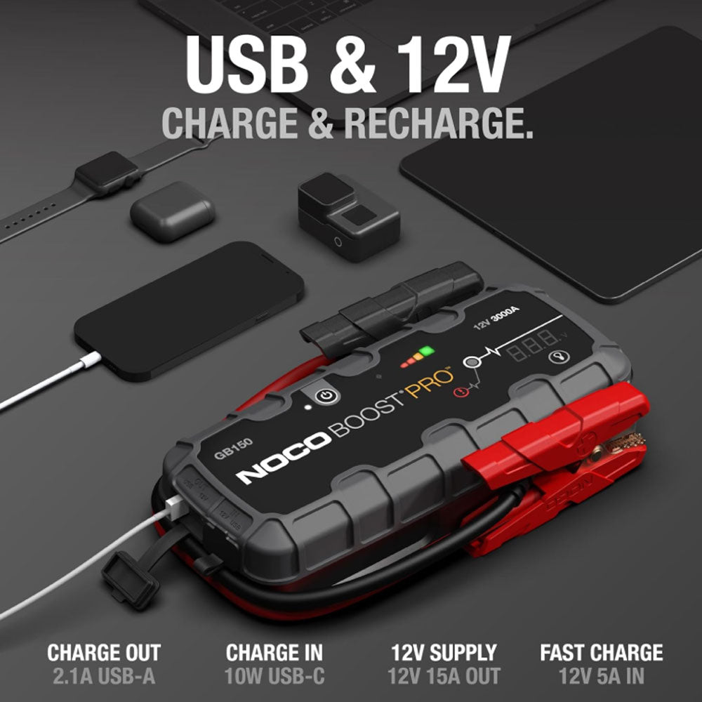 NOCO AX65 Boost Air 12V Jump Starter 2000A With 100 PSI Air Compressor