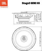 JBL Stage2 GEN2 65CF - 6.5" (165MM) 2-Way Component Speakers