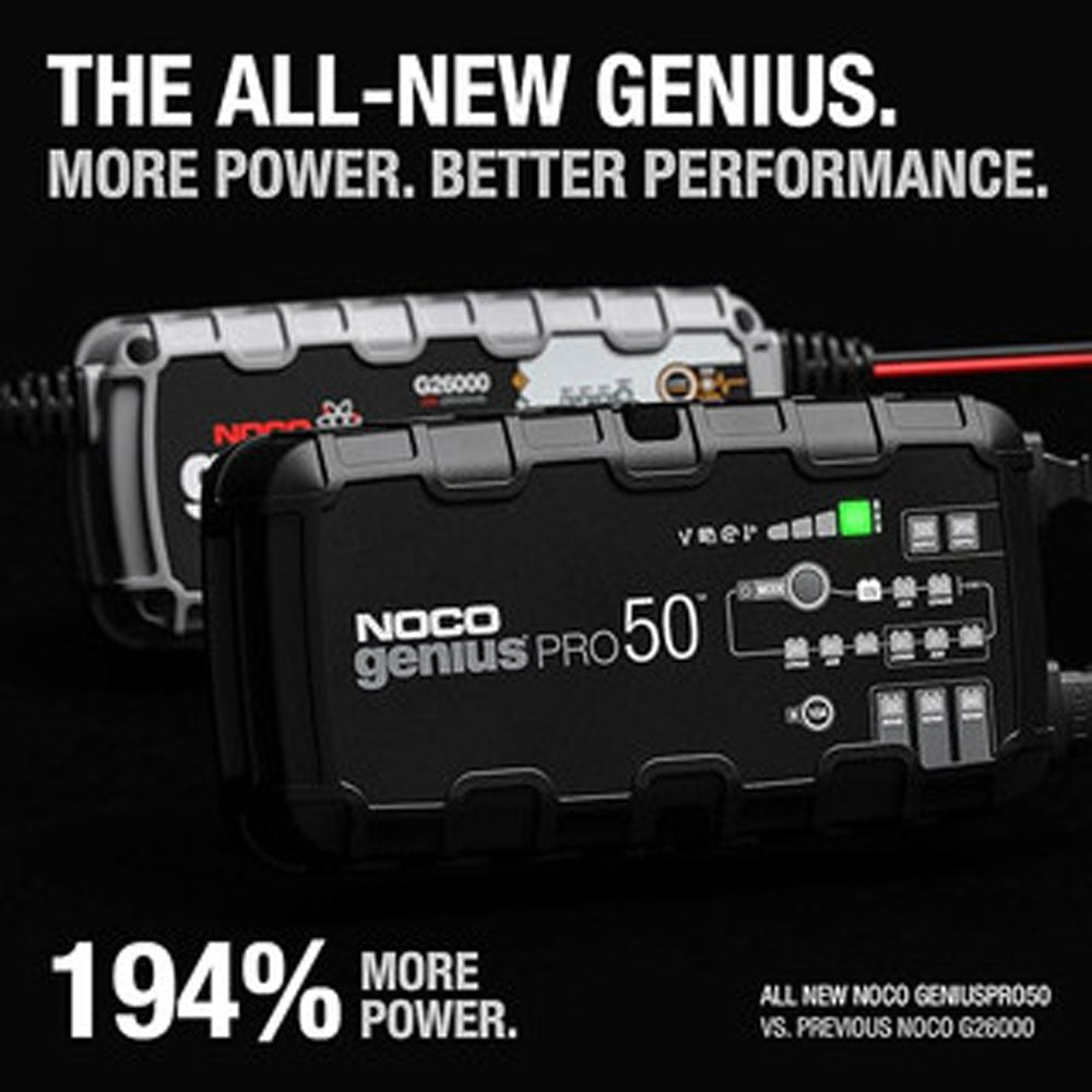 NOCO GENIUSPRO50 Battery Maintainer + Battery Desulfator 50A Smart Trickle Battery Charger 6V / 12V / 24V
