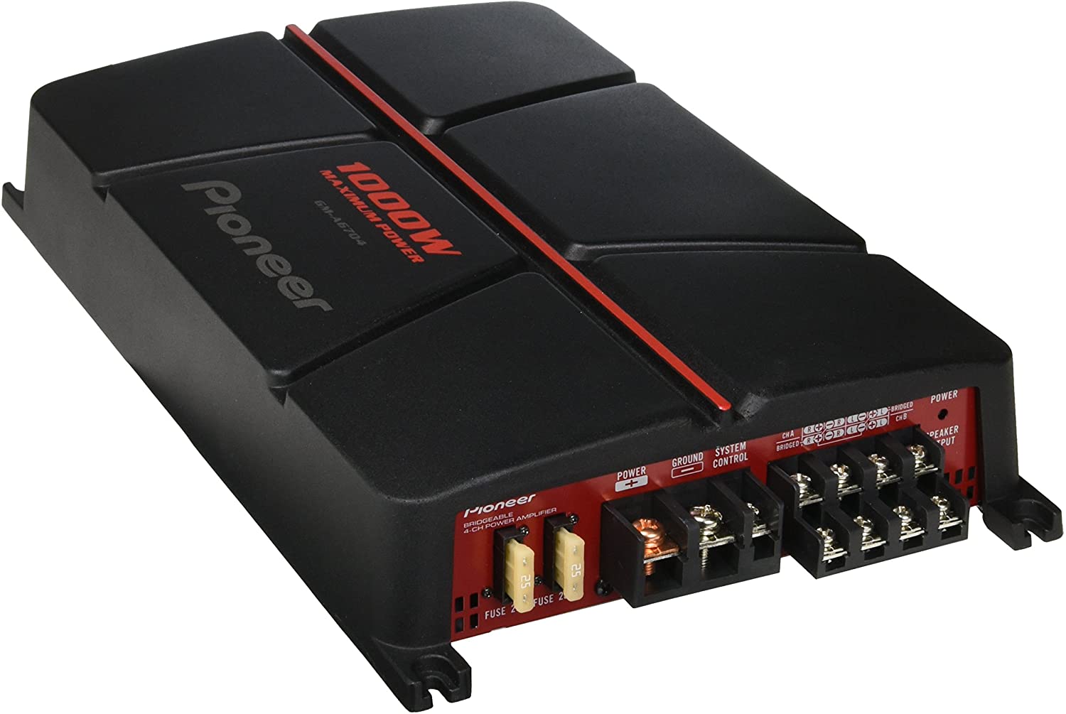 Pioneer GM-A6704 4 Channel 1000W Max 40 watts RMS x 4 Bridgeable Amplifier for Speakers / Subwoofer