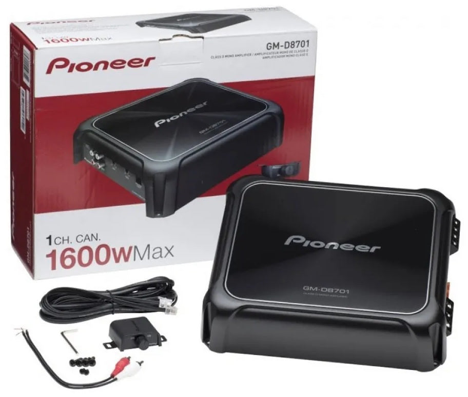 Pioneer GM-D8701 Class-D 1600 Watt 1-Channel Compact Car Amplifier