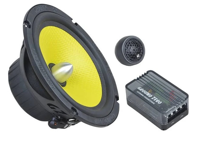 Ground Zero GZTC165.2X 6.5" Inch 165mm 150 Watts 2-Way Component 3-Ohm Car Speaker Set