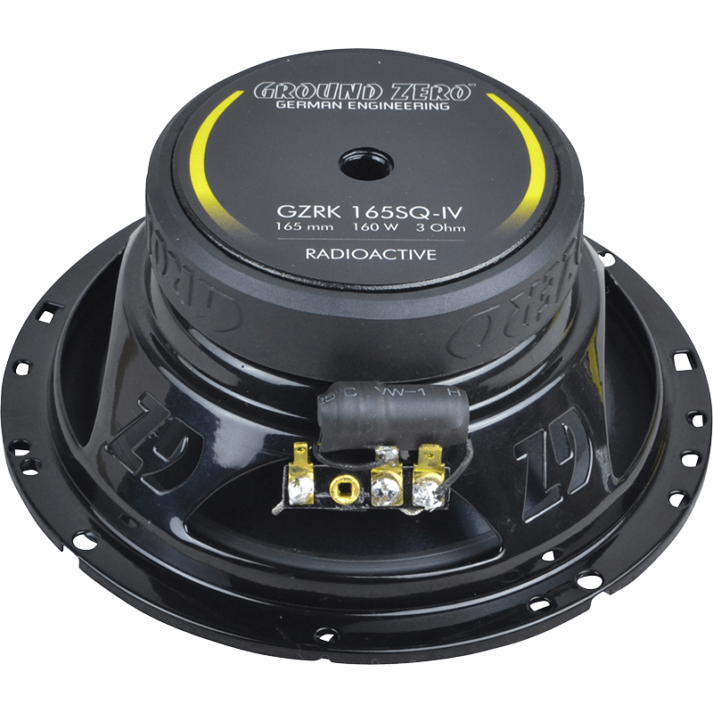 Ground Zero Radioactive GZRC165.2SQ-IV 6.5" 190W 2 Way Component Car Speakers