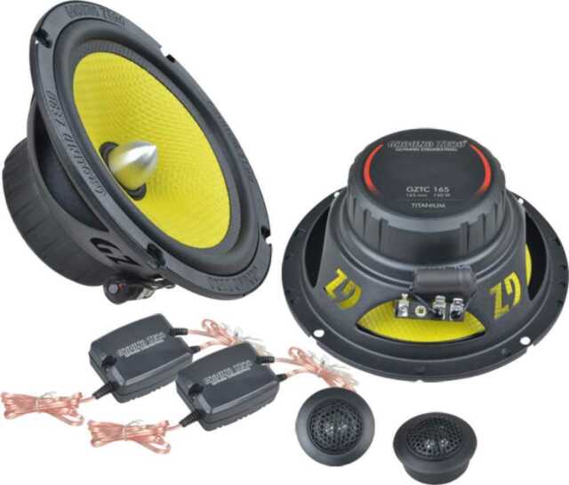 Ground Zero GZTC165 6.5" Inch 165mm 150 Watts 2-Way Component 3-Ohm Car Speaker Set