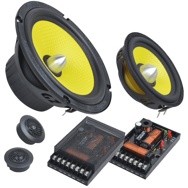 Ground Zero GZTC 165.3X-II Titanium 180W RMS 6.5" 3 Way Component Car Speakers
