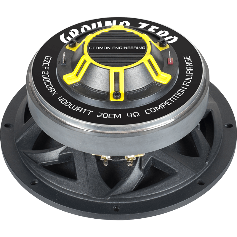 Ground Zero GZCF200COAX - 8" Inch 20cm 2-Way Coaxial 400 Watts Car Speakers