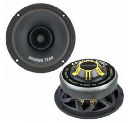 Ground Zero GZCF165COAX - 20 W 6.5" 2 Way Component Car Speakers Pair