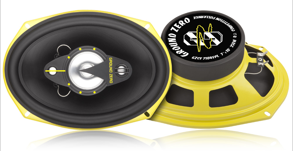 Ground Zero GZCF7104XSPL - 7" x 10" Inch 4 Way Coaxial 600 Watts Car Speaker