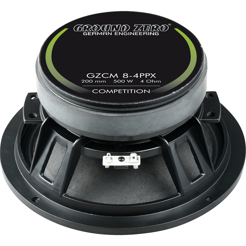 Ground Zero GZCM8-4PPX - 8" Inch 20cm 2-Way Coaxial 500 Watts Car Speaker Single