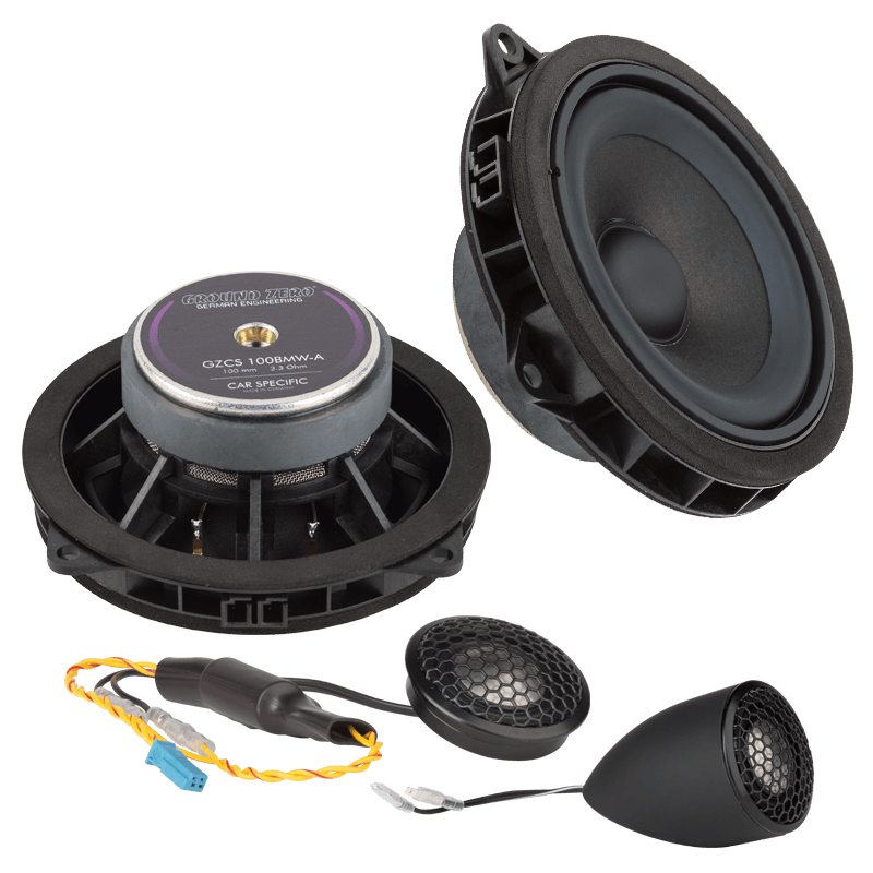 Ground Zero GZCS100MINI 4 Inch 2-Way BMW Mini F54 F55 F56 F57 F60 Component Door Speakers OEM Upgrade