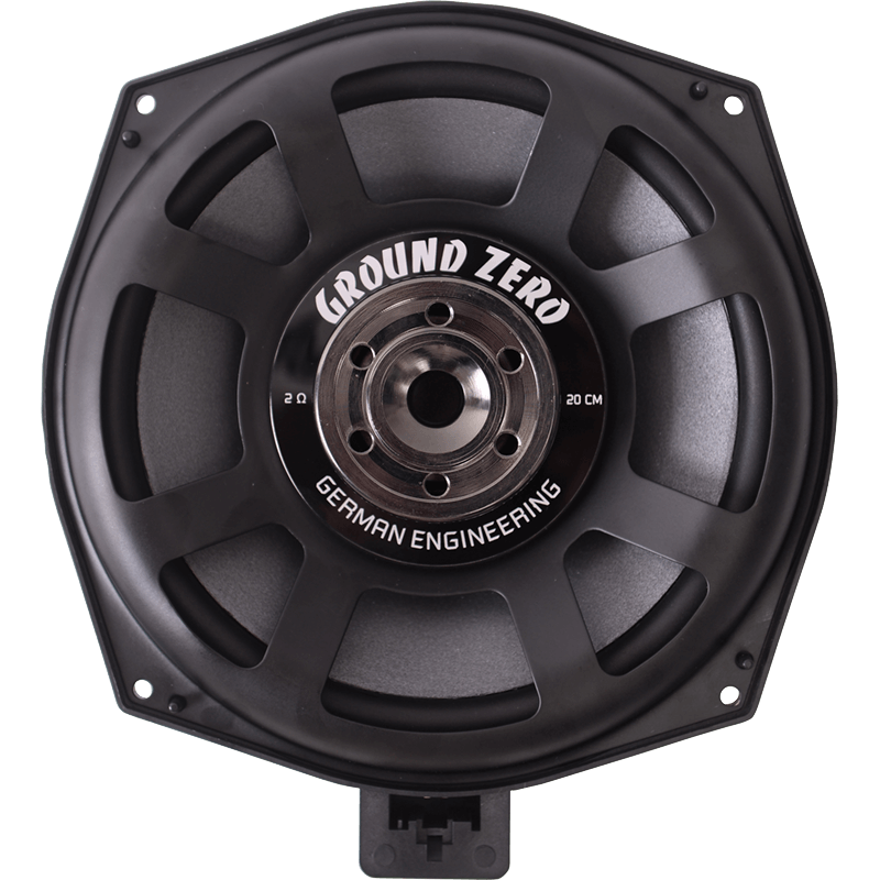 Ground Zero GZCS200BMW-SW 8" Underseat 2-Ohm Subwoofer Kit for BMW E6.. / E7.. / E8.. / E9.. and all F-Models