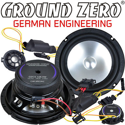 Ground Zero GZCS165VW 6.5" 2-way 3-Ohm Component Door Car Speakers for Seat Leon Mk2 190W