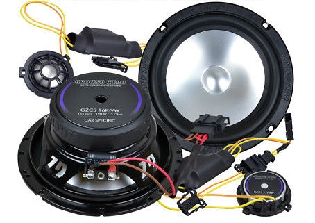 Ground Zero GZCS165VW 6.5" 2-way 3-Ohm Component Door Car Speakers for Seat Leon Mk2 190W