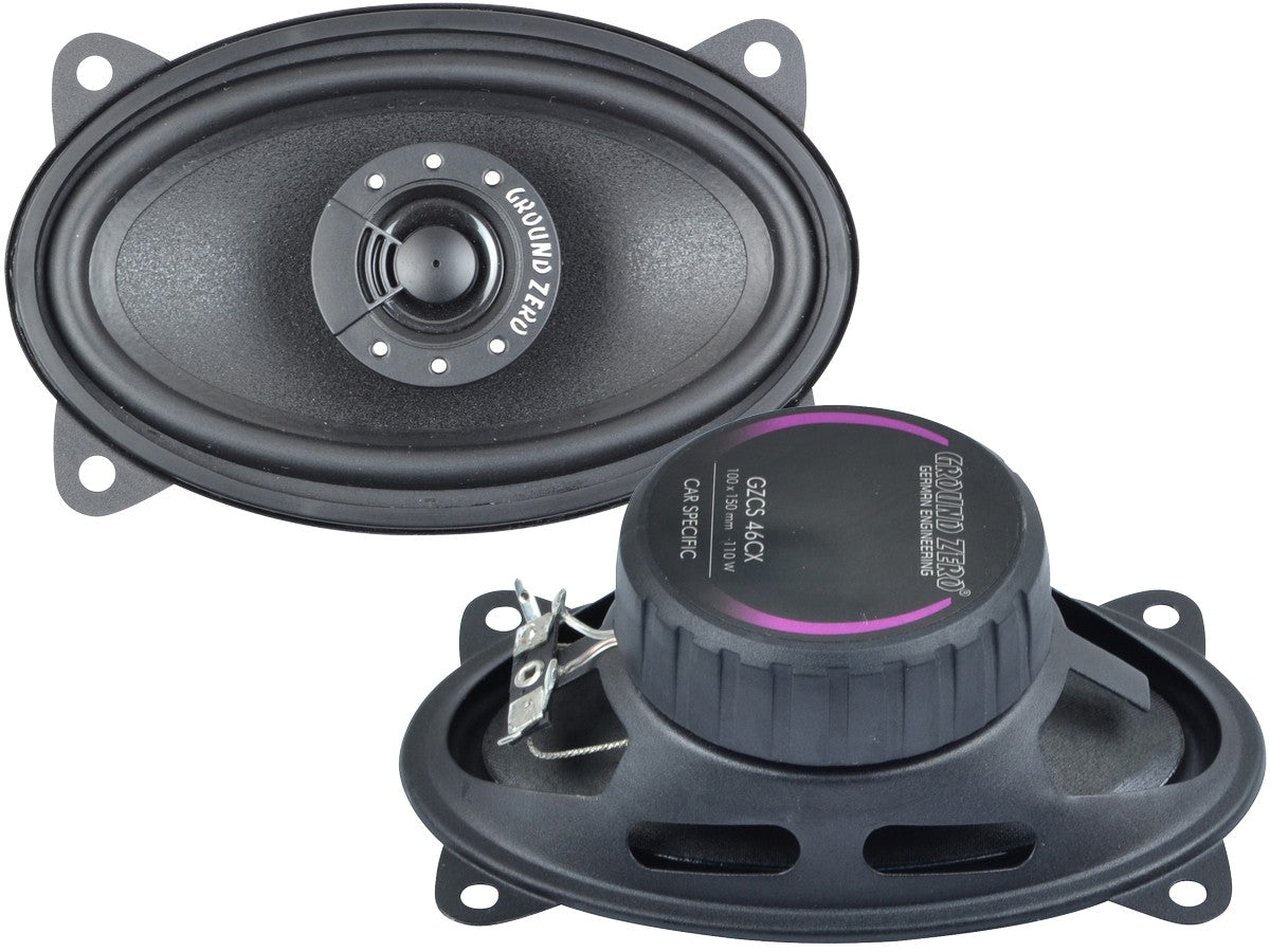 Ground Zero GZCS46CX 4" x 6" Inch ( 10 x 15 cm ) 2-Way Coaxial Car Speakers